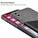 Bigphilo Wallet Case for 5.8'' iPhone Xs 2018, Mix Series Soft-Touch Fabric Protective Cover with Synthetic Leather Card Holder/Slot Compatible iPhone Xs - Black/Black