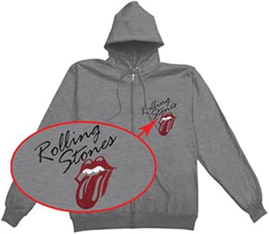 rolling stones hoodie grey