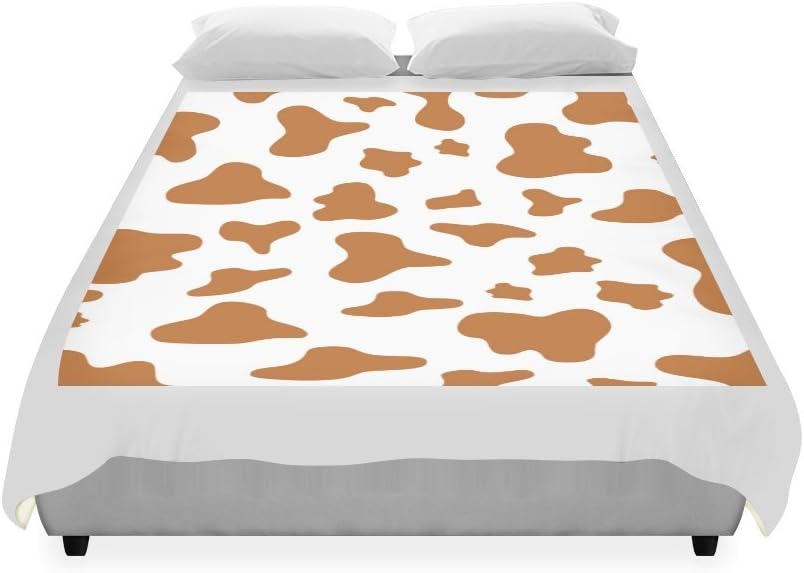 100"(L) x 90"(W) King Size Brushed Fabric Cow Art Pattern Print Duvet/ Quilt Cover Comforter Sets