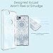 LK Case for Google Pixel 2, [Shock Absorbing] White Henna Mandala Floral Lace Clear Design Printed Air Hybrid with TPU Bumper Protective Case Cover for Google Pixel 2