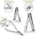 Manicure Pedicure Set, WLWQ 18 in 1 Stainless Steel Pedicure Kit Professional Nail Clippers Grooming Tools with Portable Leather Travel Case (Black)