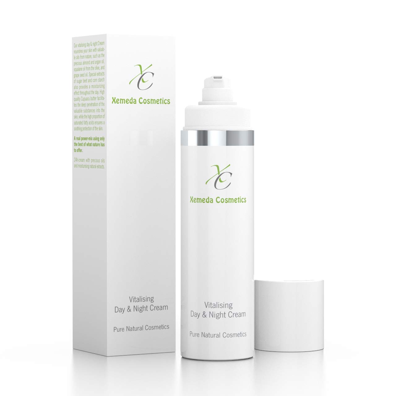 Vitalising Day and Night Cream - Beauty Care with Precious Natural Oils - Anti-Wrinkle Moisturising Cream - Natural Cosmetics 50 ml - Made in Germany