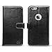 OCASE iPhone 6S Case [Screen Protector Included] Leather Wallet Flip Case for iPhone 6 / 6S Devices 4.7 Inch - Black