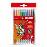 Stabilo Trio 2 In 1 Marker Set Of 10