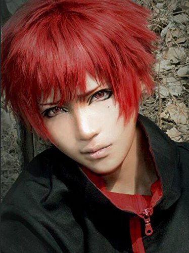 COSPLAZA Cosplay Wig Short Red Halloween Party Hair Boy Anime Synthetic Wigs - Image 2