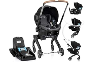 Evenflo Shyft DualRide Infant Car Seat Stroller Combo with Carryall Storage (Boone Gray)