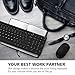 iClever GK03 Wireless Keyboard and Mouse Combo - 2.4G Portable Wireless Keyboard Mouse, Rechargeable Ergonomic Design Full Size Slim Thin Stable Connection for Windows 7/8/10, Mac OS