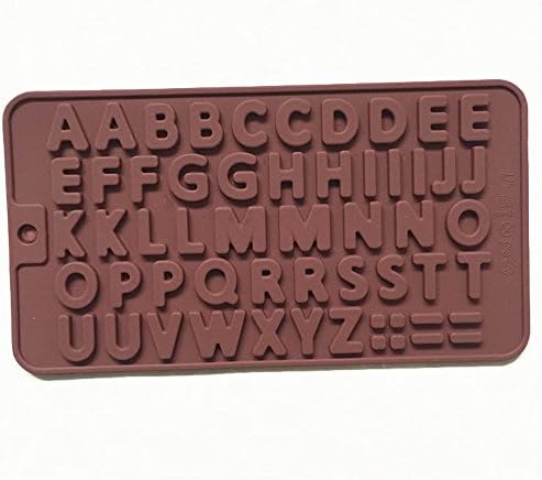 Elome Alphabet Silicone Baking Mold Ice Cube Tray for Chocolate, Soap, Candle, Fondant Cake Decoration and Jelly