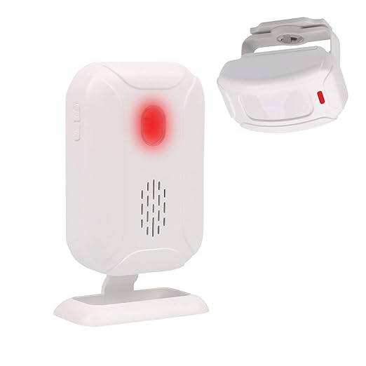 Mengshen Alarma del Sensor De Movimiento, Timbre Inalámbrico para Puerta/Entrada de La Puerta/Casa y Tienda/Buzón, Kit de Sistema de Alarma de ...