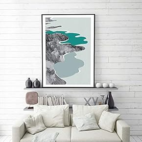 Framed Canvas Home Artwork Decoration Golden Abstract Style Canvas Wall Art for Living Room, Bedroom - 16x24 inches