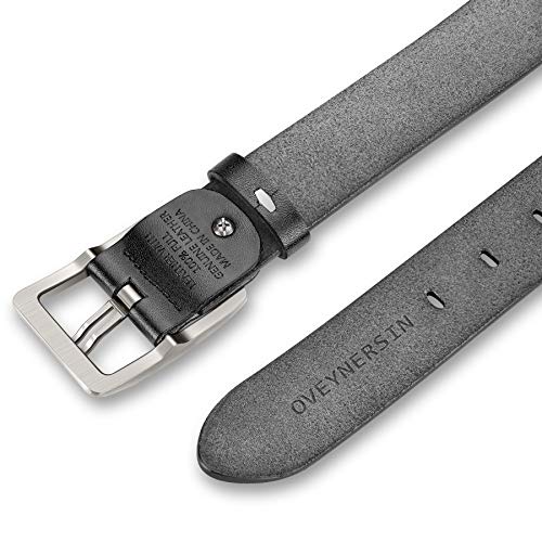 image for Men's Belt, OVEYNERSIN Genuine Leather Causal Dress Belt for Men with 