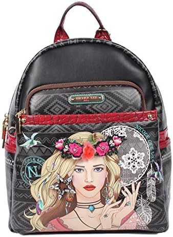 Bohemian Flair Printed Backpack Women Casual Travel Multiporpuse Daypack