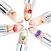 Makeup Lipgloss Lipstick With Flower Inside Crystal Jelly Lip Beauty Bright Flower Lipstick Magic Temperature Change Color Balm, Sexy Long-lasting Moisturizer Color Lipstick By F_topbu (# B)