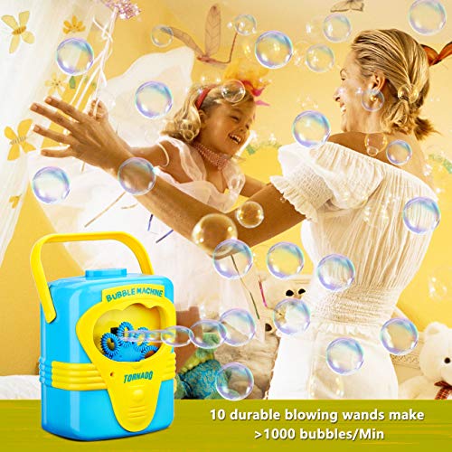 Bubble Machine With Music For Kids Children Toddlers Babies Boys Girls Automatic Durable Bubble Makers Birthday Parties Picnics Parks Bubble Blower Toys 2 3 4 5 6 Years Old Outdoor Battery Operated - Thumbnail 3