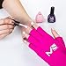 MelodySusie UV Gloves for Gel Nail Lamp, Professional Protection Gloves for Manicures, Nail Art Skin Care Fingerless Glove Protect Hands (Neon Pink)