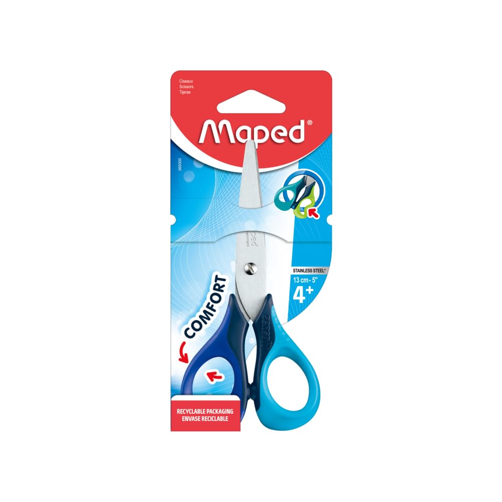 Maped Sensoft 3D Scissors 13cm 5 inch (Assorted Colours)