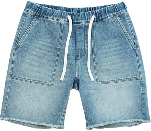 Summer New Denim Shorts Men Fashion Raw 