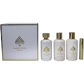 Jo Milano Game of Spades Royale 4-Piece Gift Set Unisex, (3.4 Oz Parfum Spray + 6.8 Oz Body Cleanser + 6.8 Oz Body Cream + 0.27 Oz Refillable Atomizer)