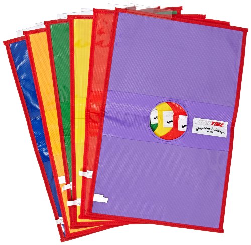 Sportime Shoulder Folders, 8 x 11 Inches, Set of 6