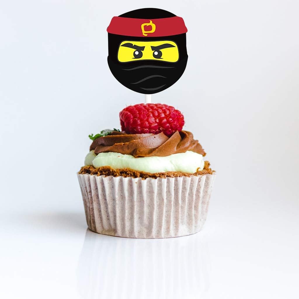 Amycute Cupcakes 24pcs Decorations De Gateaux Ninjago Fete De Anniversaire Cake Toppers Decoration De Gateau Dessert Pour Mariage Patisserie Ustensiles A Patisserie Napravi Rs