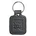 Black Faux Leather Keychain | Strong and Courageous – Joshua 1:9 | Christian Gifts for Men