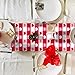 Aneco Valentine's Day Table Runner Plaid Heart Print Table Runner Mother's Day Table Runner for Home Wedding Party Valentine's Day Table Decorations
