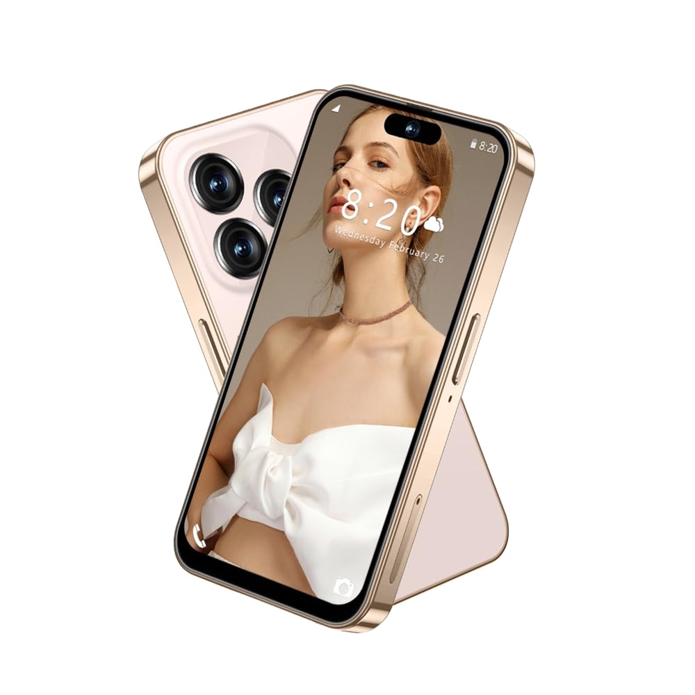 PrzSay mini Smartphone for Kids with 4.0 inch Small HD Screen, 3GB RAM+32GB ROM,4G Dual SIM,Android 10.0,WiFi,Bluetooth,FM,GPS Pocket Phone (Gold)