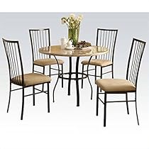 ACME Furniture Darell 5 Piece Pack Dining Set in White