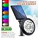 BOHON Solar Lights Outdoor - Ultra Bright, Waterproof, 9 LEDs Multi Color Spot Light with Auto On/Off, Solar Garden Light for Landscape Lighting Yard Patio Pathway (Changing & Fixed Color)
