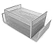 EasyPAG Mesh Desk Letter Tray Literature Organizer with 4 Horizontal and 2 Upright Sections ,Silver