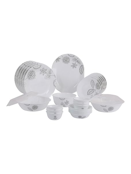 Corelle Vive Range Reminisce Glass Dinner Set, 30-Pieces, Multicolour
