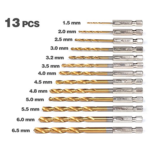 Buy ACEHOME 13pcs HSS Titanium Coated 