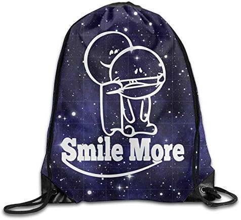 NEWTHREE Smile More Drawstring Backpack