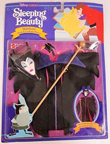 Disney Sleeping Beauty MALEFICENT Mask & Costume Playset For Barbie (1991)