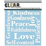 Clear Scraps CSSM6-FRUIT Translucent Plastic Film Stencil, Fruit of The Spirit, 6-Inch x 6-Inch