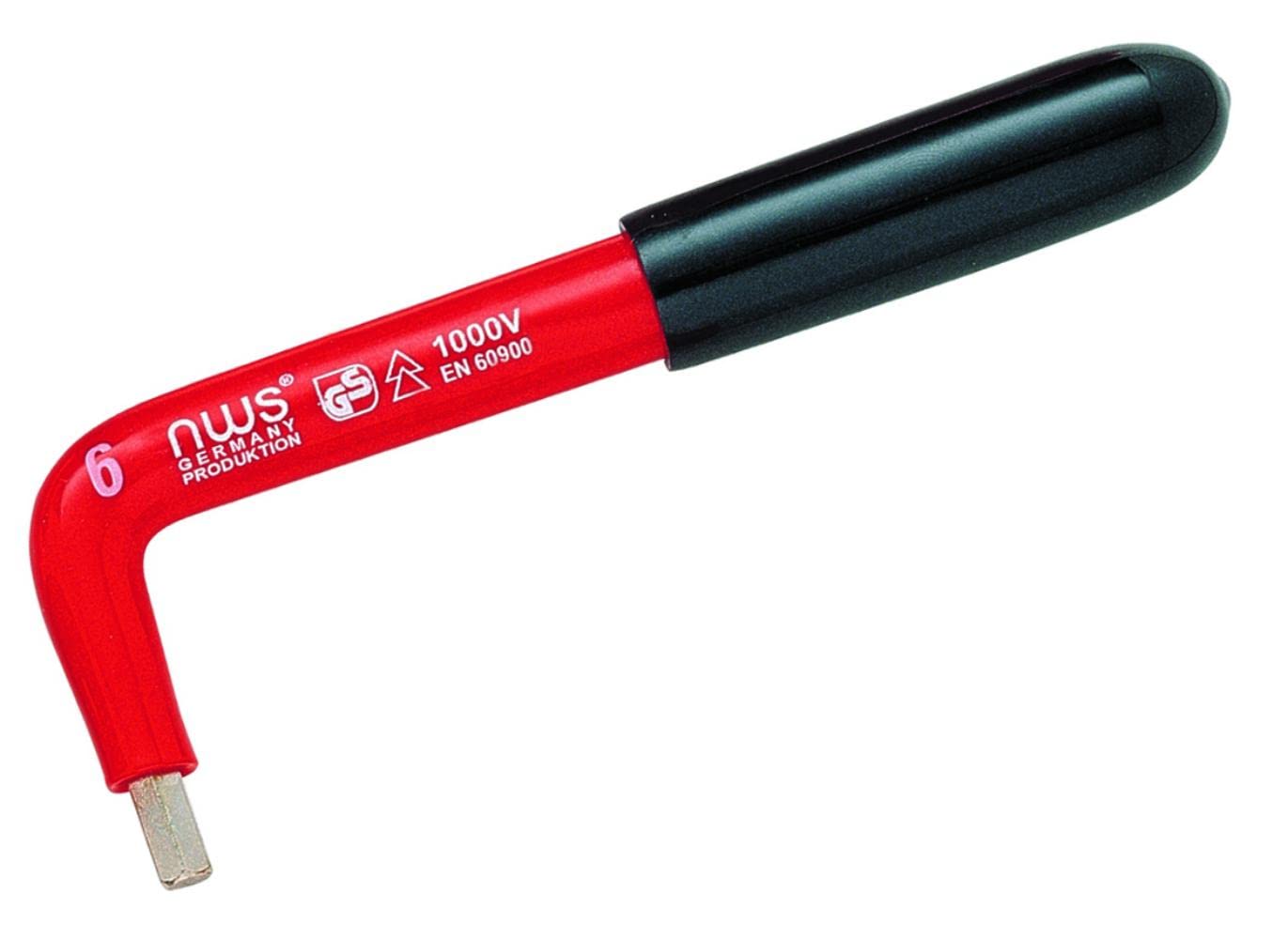 NWS 2018-8-150 Number 2018 Angled Screwdriver, Black/Red, 8 x 150 mm