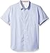 Calvin Klein Men's Mini Dobby Stripe Short Sleeve Button Down Shirt