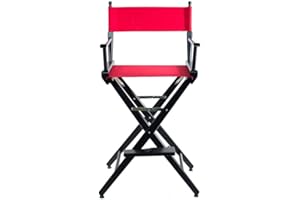 Filmcraft Tall Director's Chair (Red Canvas, Black Frame)