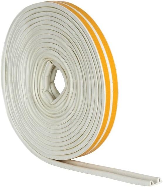 Stormguard P Profile Draught Excluder Self Adhesive 10m White