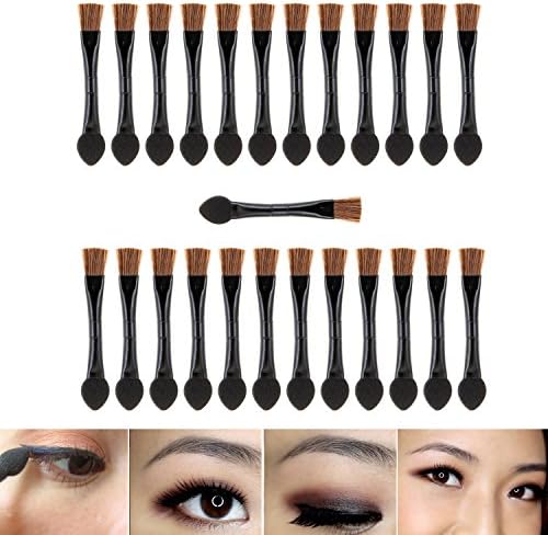 Professional Make Up Artists Set With 25pcs Short Disposable Double Ended Eyeshadows Applicators With Smudge Sponges And Eyes Brushes Makeup Tools By VAGA