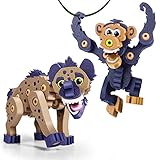 Bloco Toys Hyena & The Chimpanzee Building Kit (142 Pieces)