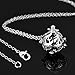 BBTO 6 Sets Essential Oil Diffuser Cage Small Size Aromatherapy Silvery Locket with Necklace Chains and Black Lava Stone Rock Beads for Jewelry Making