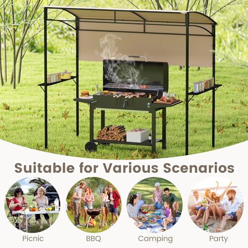 TOOLSEMPRE Grill Gazebo Review: 7.8x4.4 FT BBQ Shelter With Metal Shelves & Hooks image 14