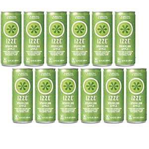 Image of IZZE Fortified Sparkling Juice, Apple, 8.4-Ounce Cans (Pack of 12)