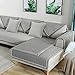 TEWENE Sofa Cover, Velvet Couch Cover Anti-Slip Sectional Couch Covers Sofa Slipcover for Dogs Cats Pet Love Seat Recliner Armrest Backrest Cover Light Gray 36''x94''(Only 1 Piece/Not All Set)