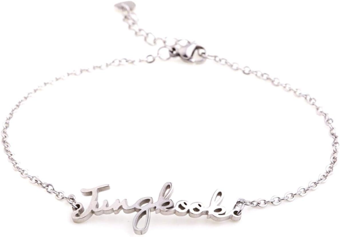 Unisex BTS Stainless Steel Bracelet Wristband Bangtan Boys Adjustable Bracelet