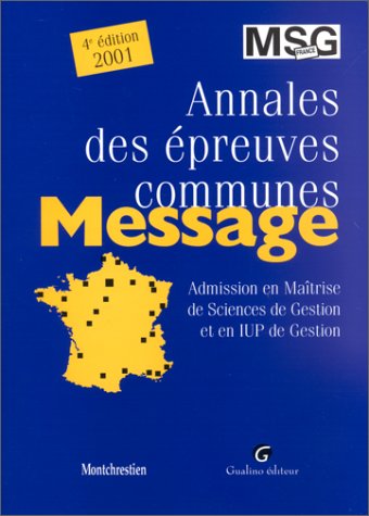 Annales des épreuves communes