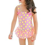 Saidi Little Girls' One Piece Swimsuit Pineapple Pink Swimwear