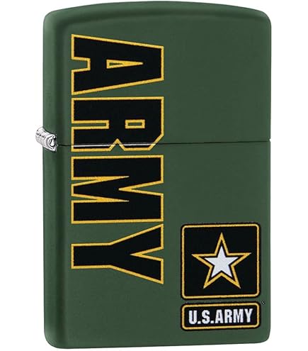 Amazon.com: Zippo Lighter: US Army Logo with Stars - Black Matte