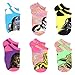 Star Wars Girls Teen Adult Womens 6 pack Socks (6-8 Girls (Shoe: 10.5-4), Galaxy Neon Heather)